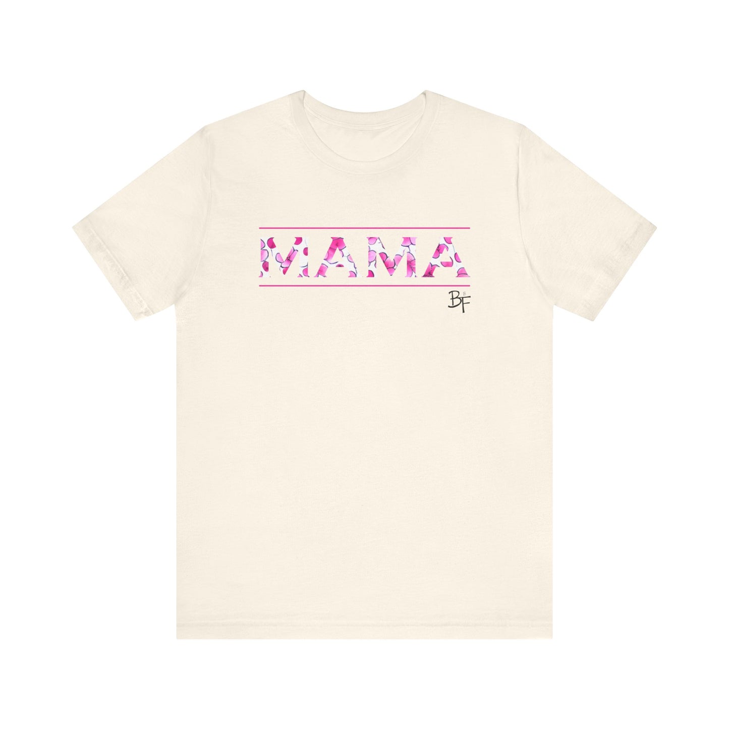 Pink Flower MAMA Bella Canvas Tee