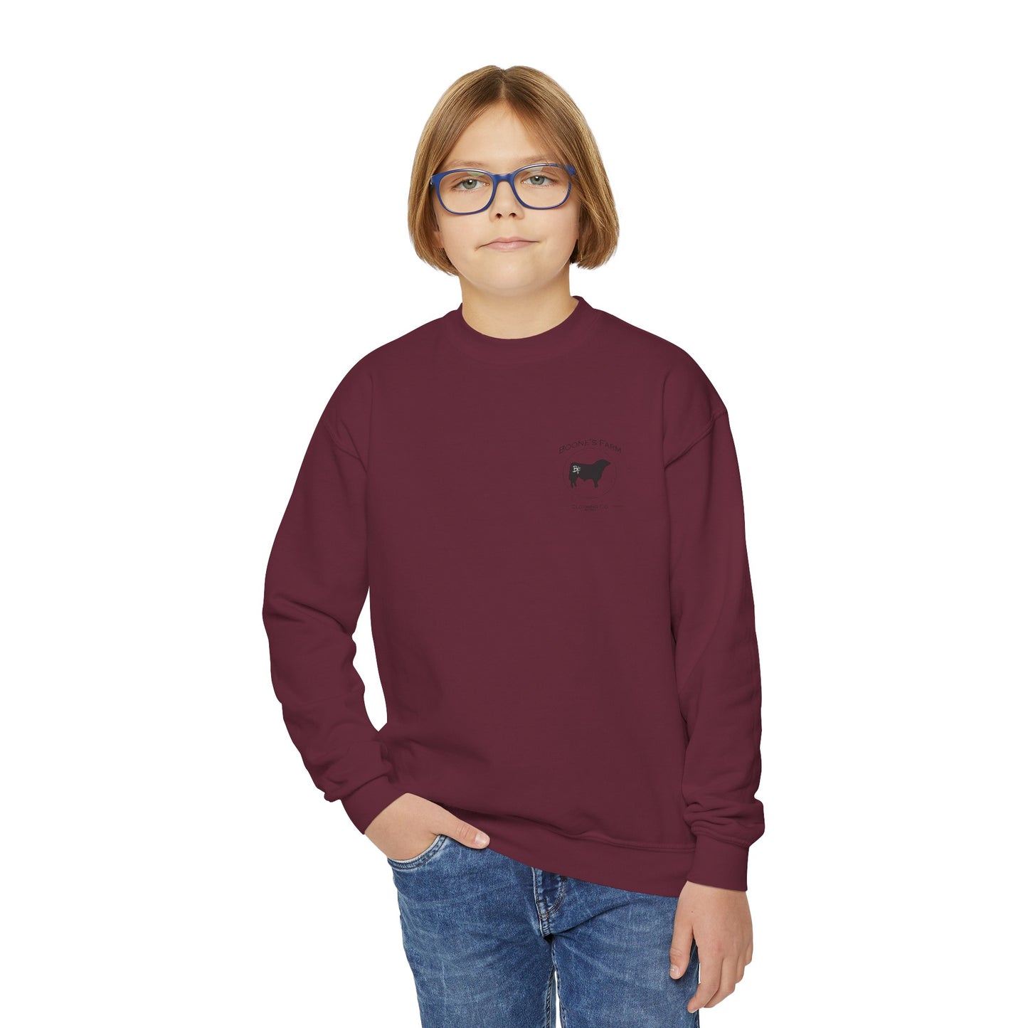 Support Local Farmers Kids Crewneck Sweatshirt