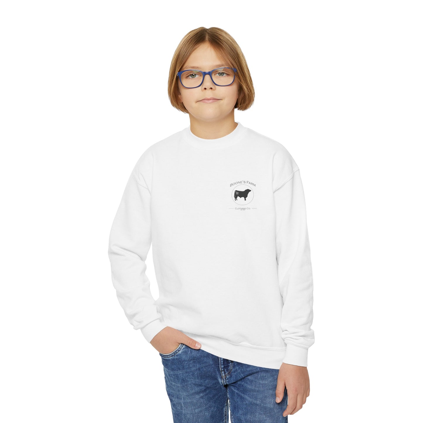 Support Local Farmers Kids Crewneck Sweatshirt