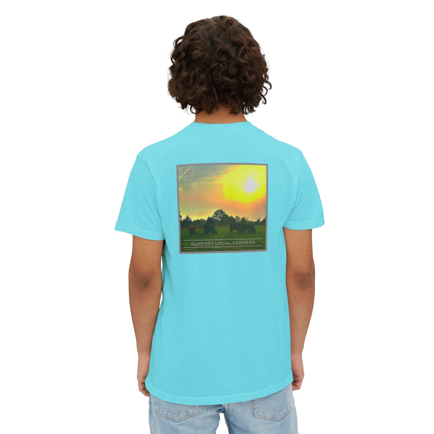 Support Local Farmers Comfort Colors Pocket Tee