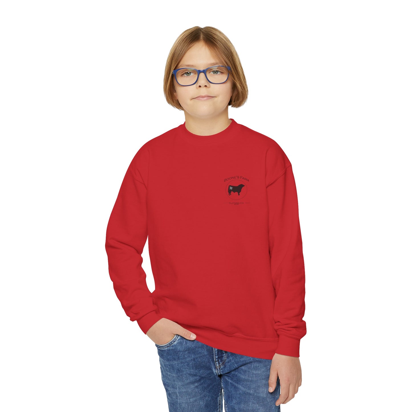 Support Local Farmers Kids Crewneck Sweatshirt