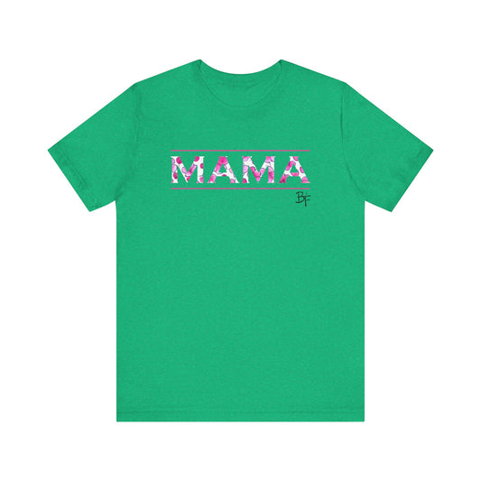 Pink Flower MAMA Bella Canvas Tee