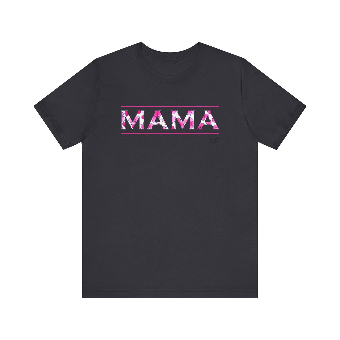 Pink Flower MAMA Bella Canvas Tee