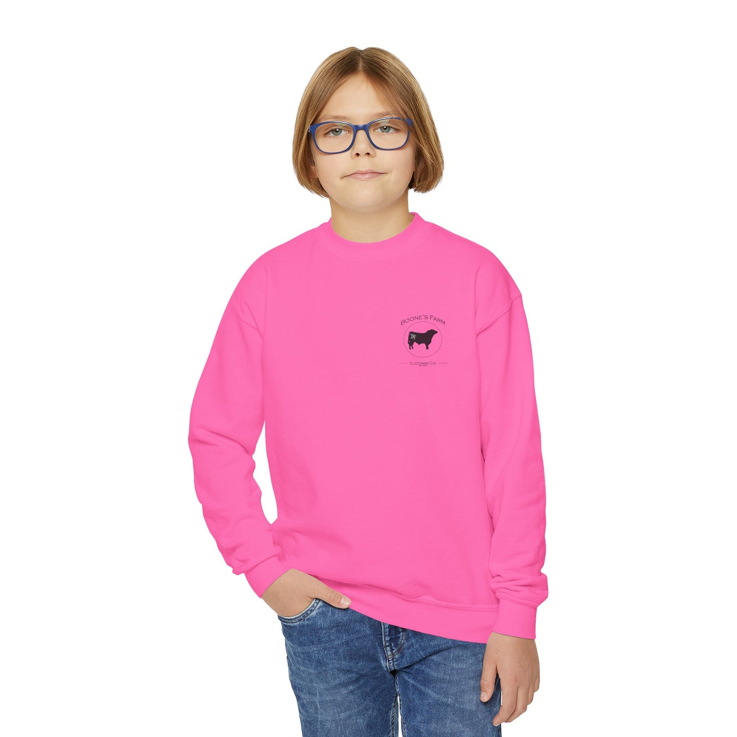 Support Local Farmers Kids Crewneck Sweatshirt