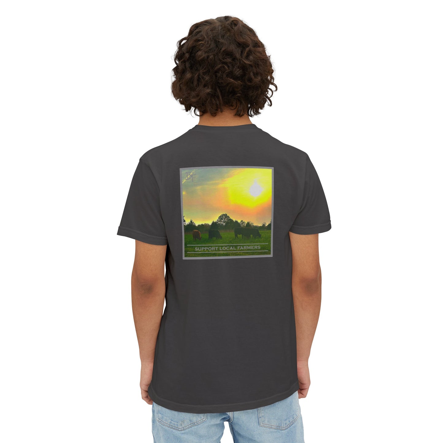 Support Local Farmers Comfort Colors Pocket Tee