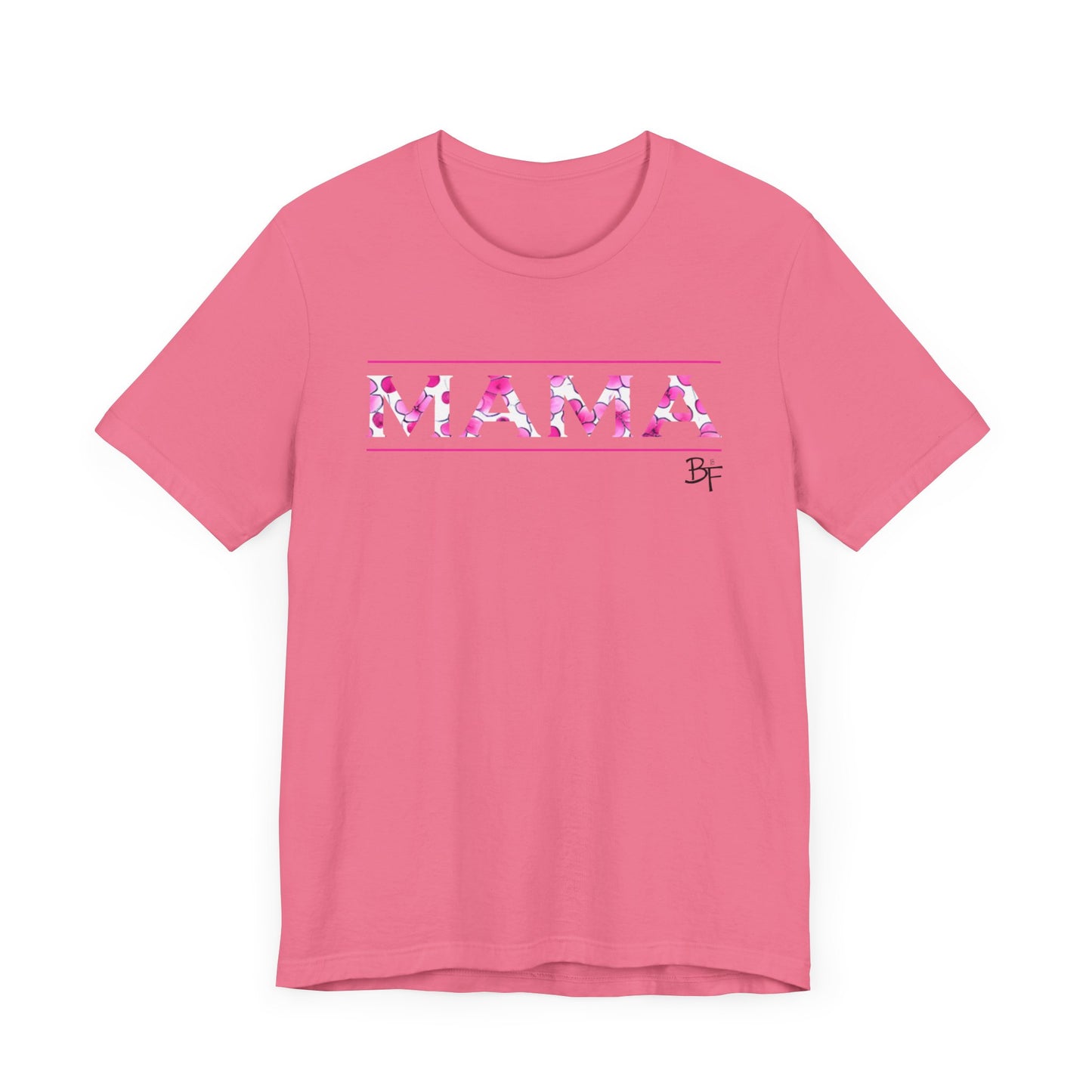 Pink Flower MAMA Bella Canvas Tee