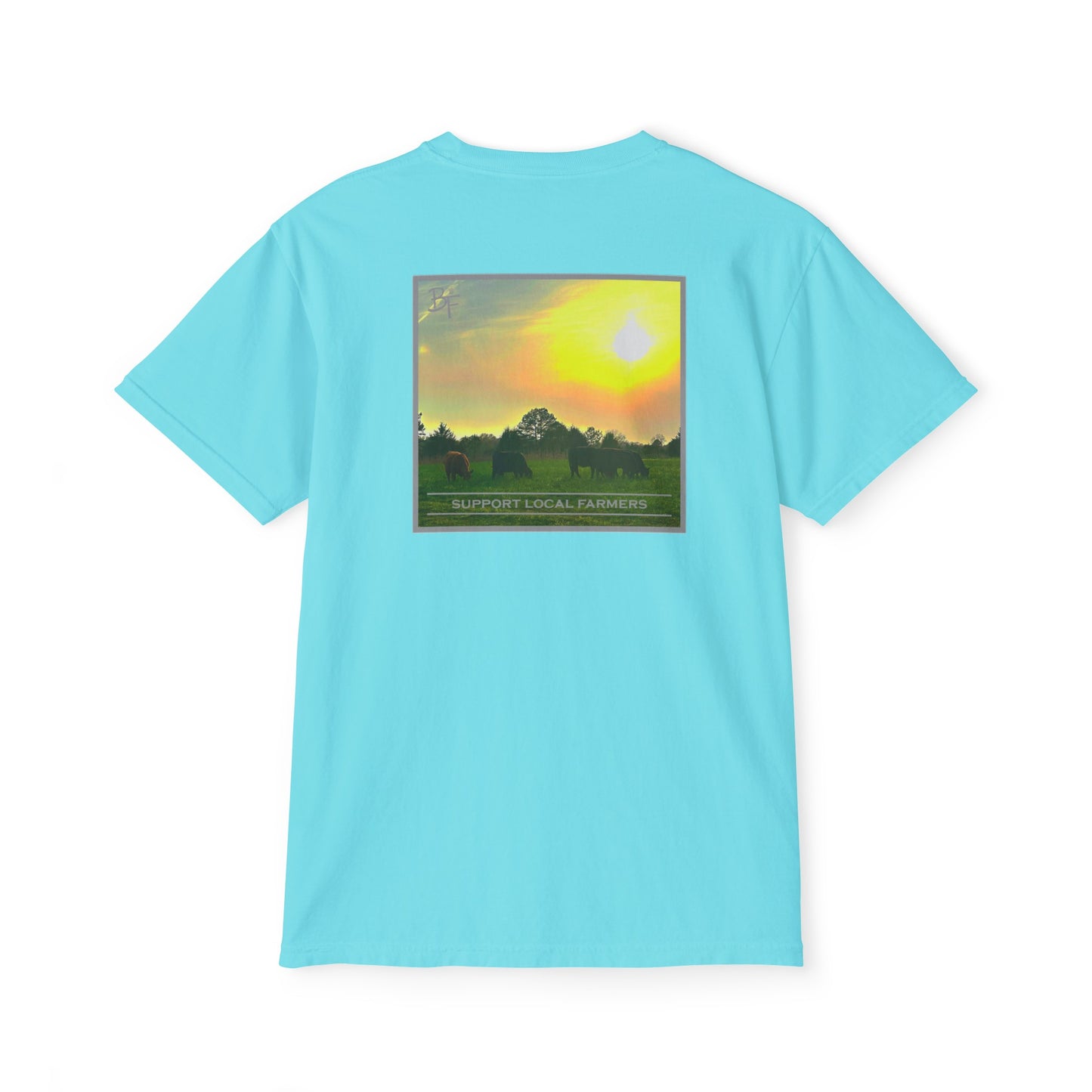 Support Local Farmers Comfort Colors Pocket Tee