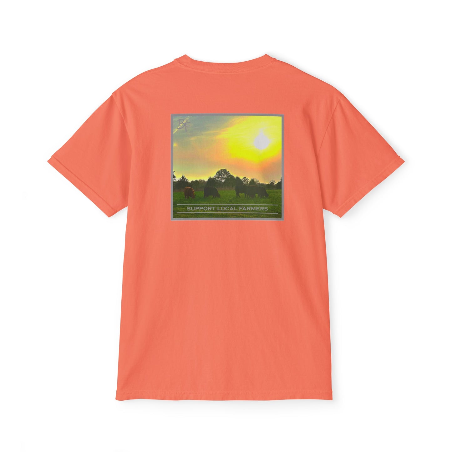 Support Local Farmers Comfort Colors Pocket Tee