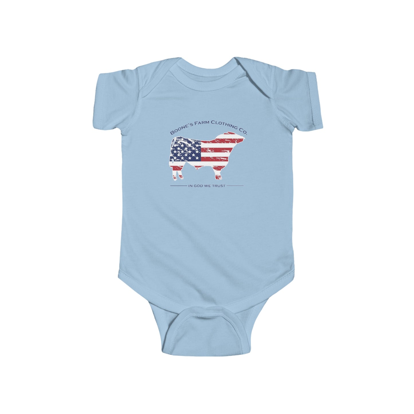 American Flag BFCC Bull Onesie