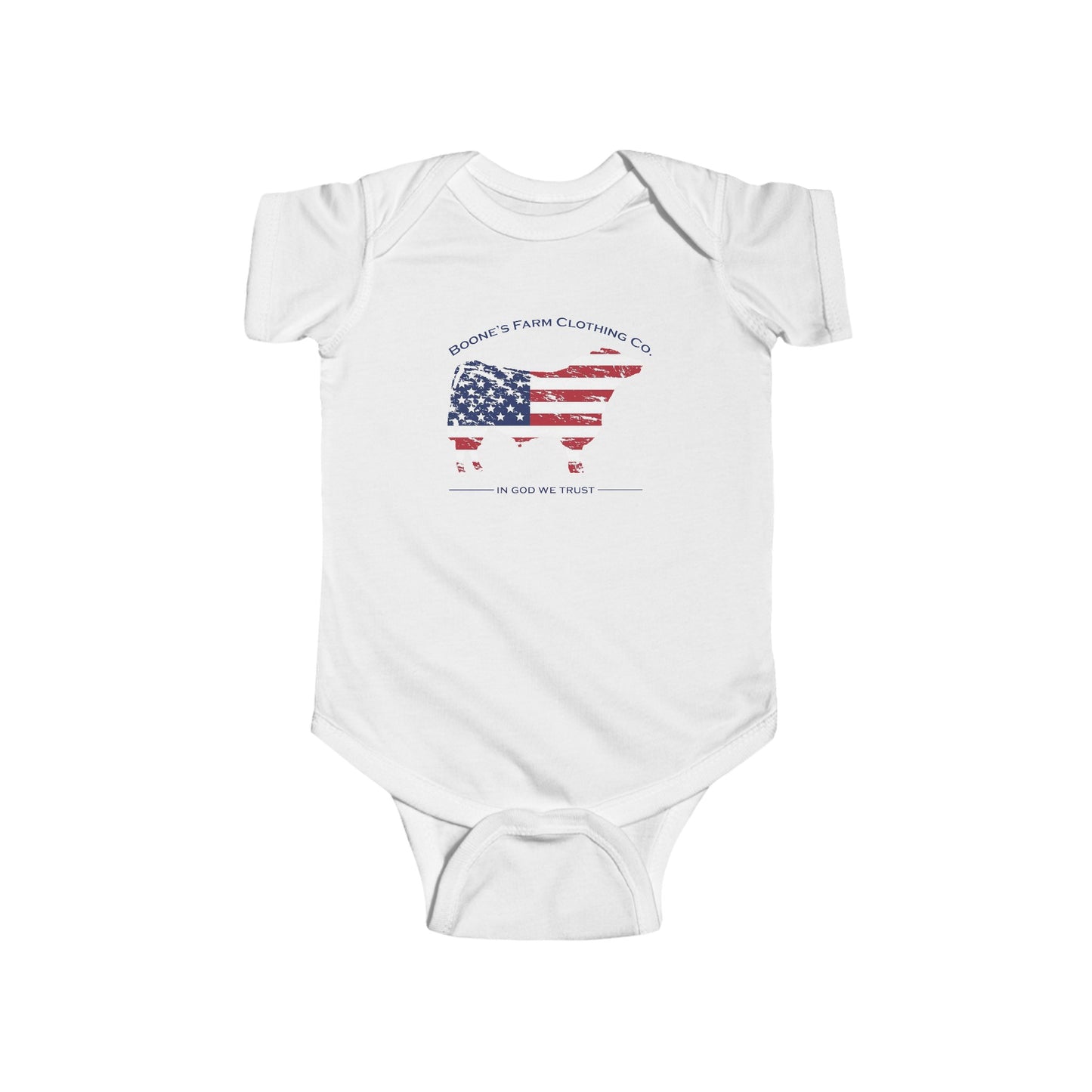 American Flag BFCC Bull Onesie