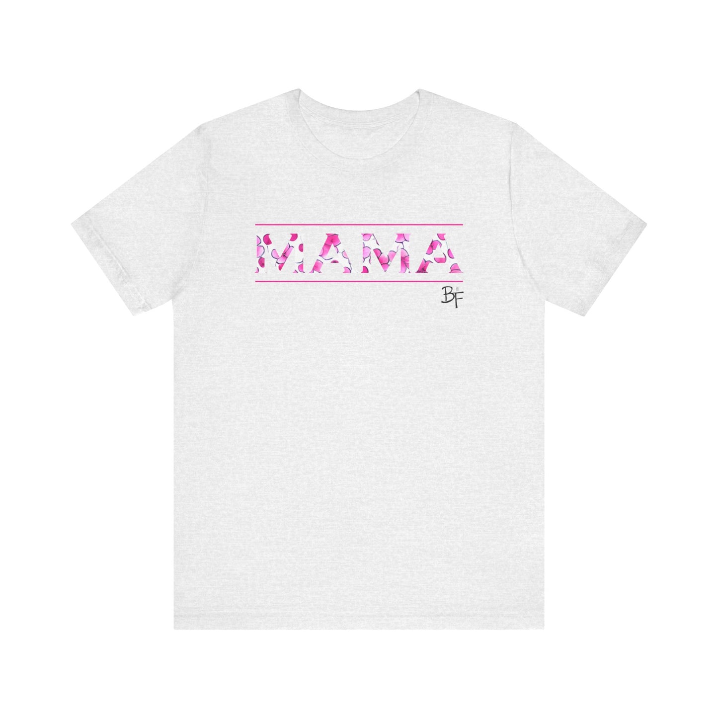 Pink Flower MAMA Bella Canvas Tee