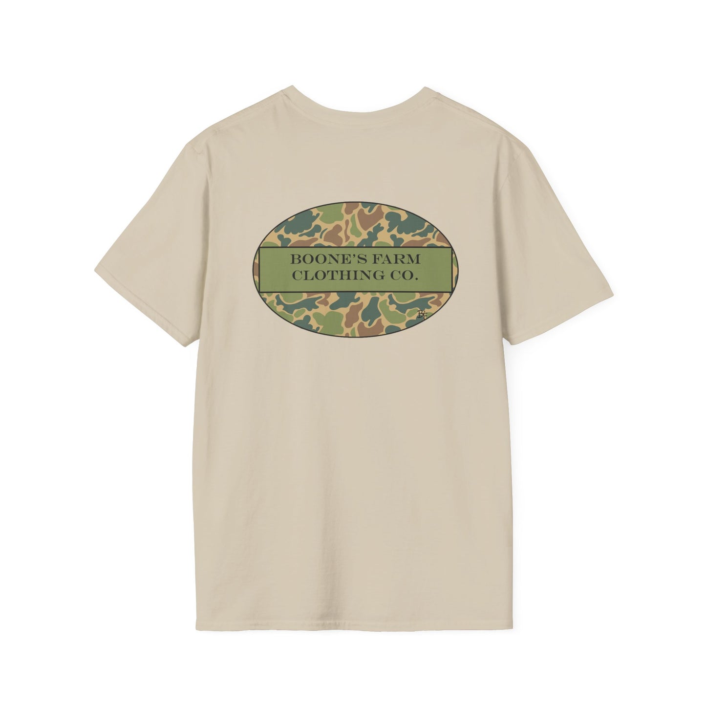 Camo Boone's Farm Logo Adult Tee