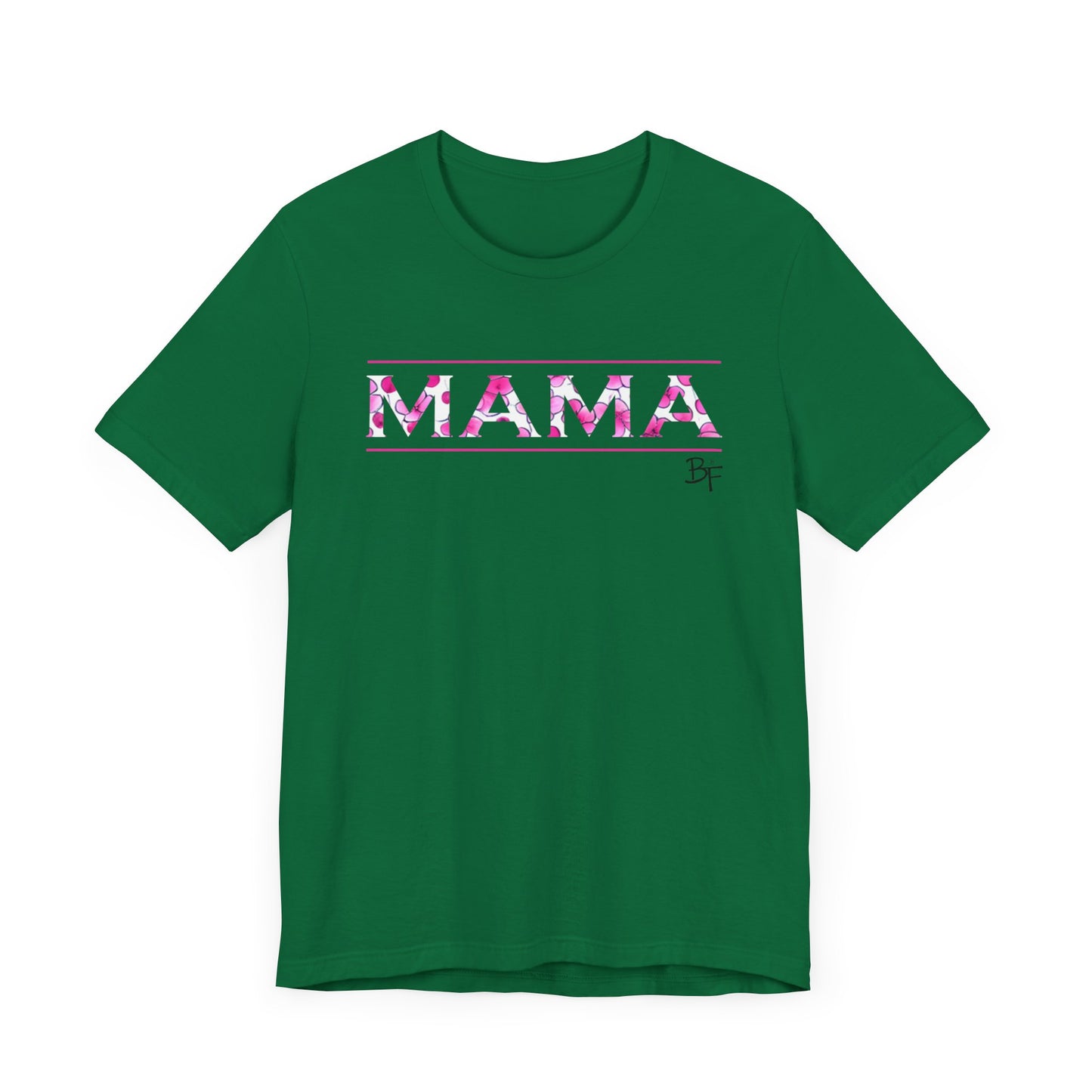 Pink Flower MAMA Bella Canvas Tee