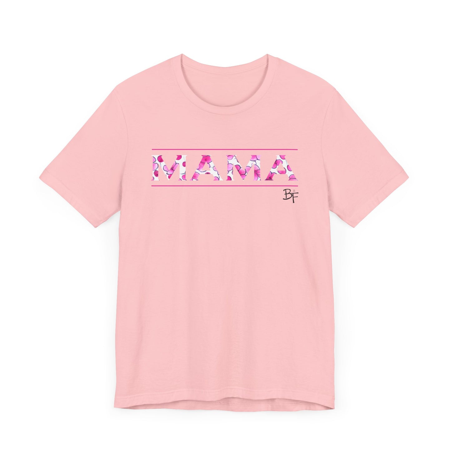 Pink Flower MAMA Bella Canvas Tee