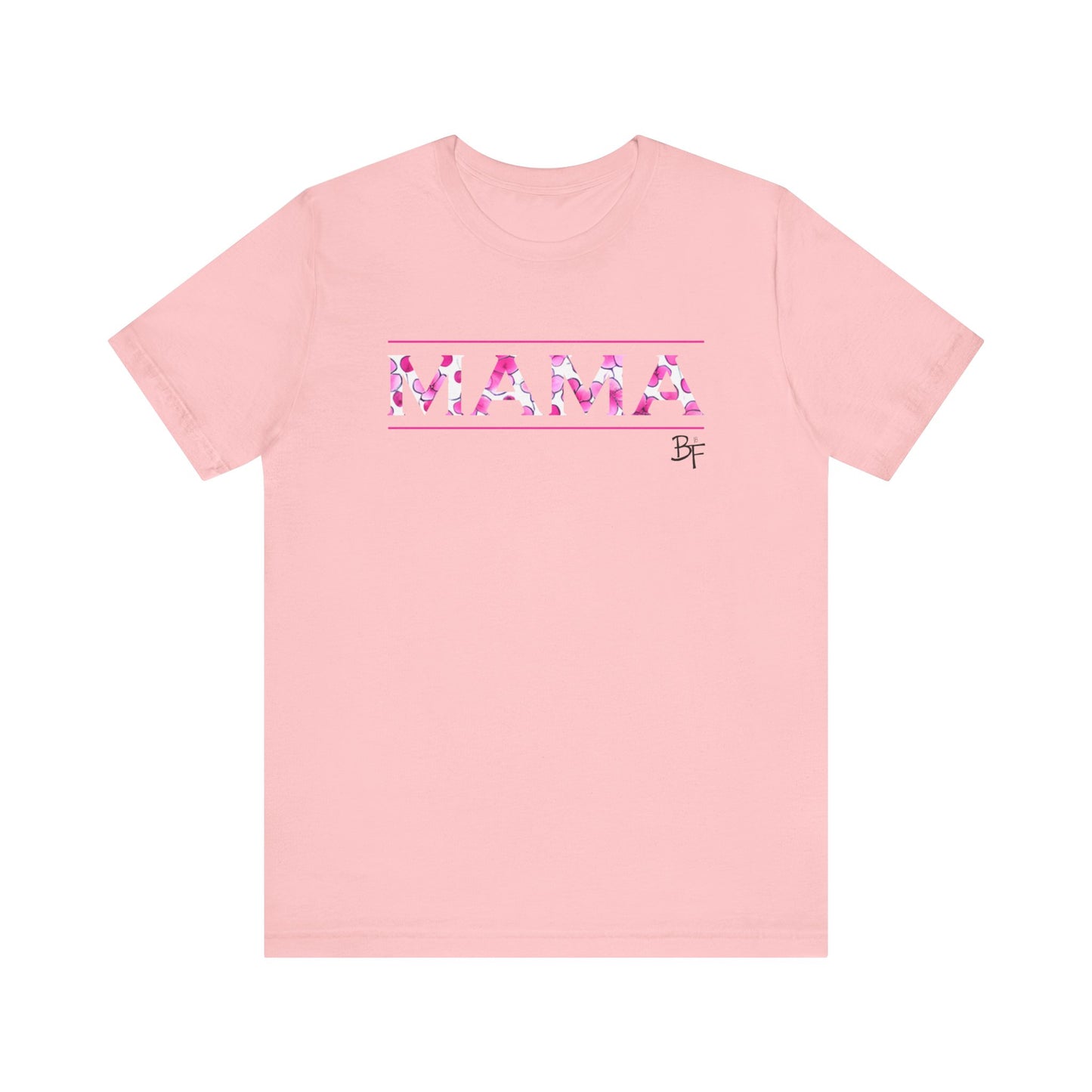 Pink Flower MAMA Bella Canvas Tee