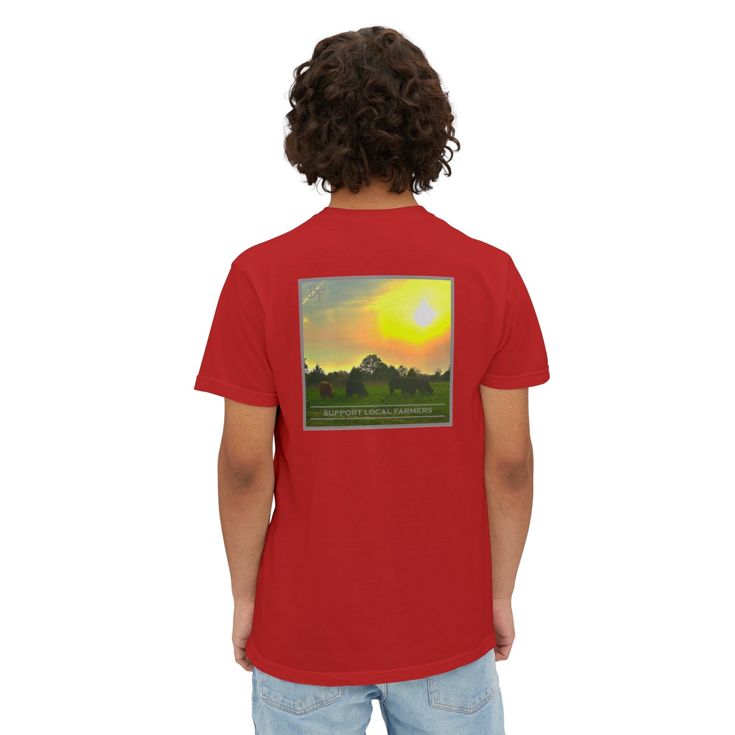 Support Local Farmers Comfort Colors Pocket Tee