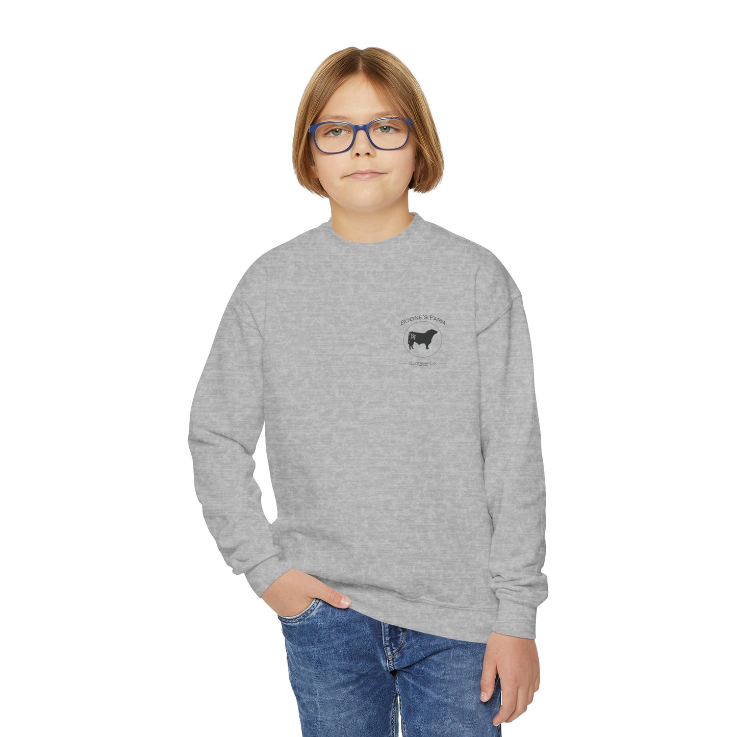 Support Local Farmers Kids Crewneck Sweatshirt