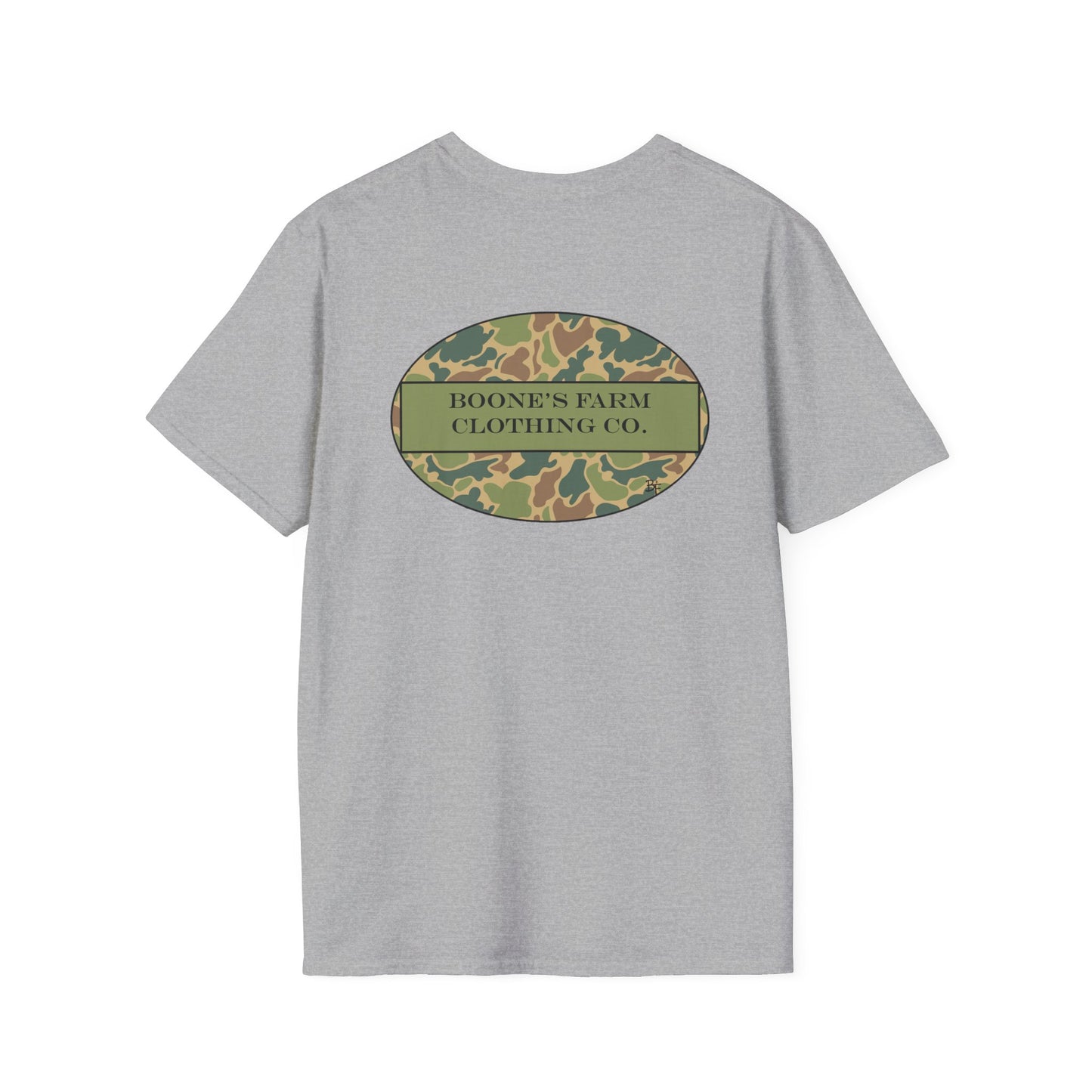 Camo Boone's Farm Logo Adult Tee