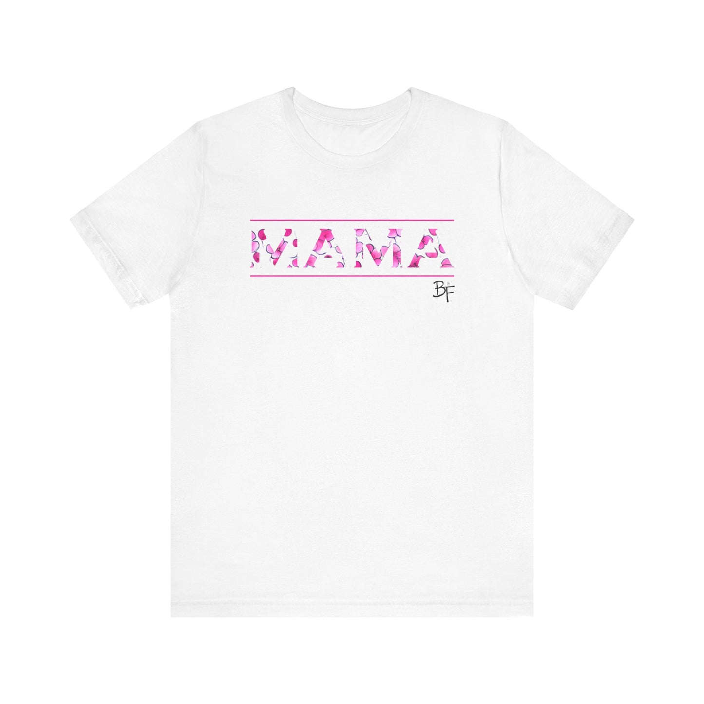 Pink Flower MAMA Bella Canvas Tee