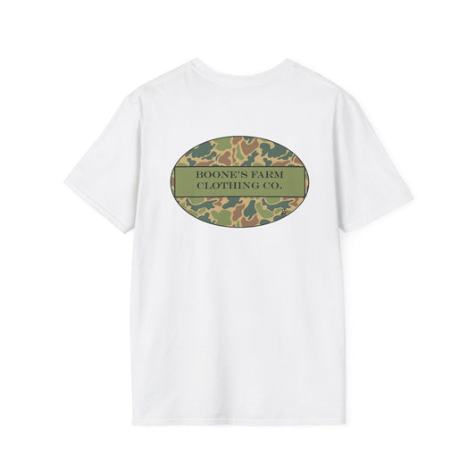 Camo Boone's Farm Logo Adult Tee