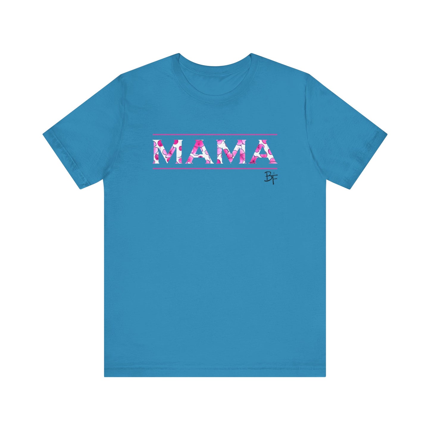 Pink Flower MAMA Bella Canvas Tee