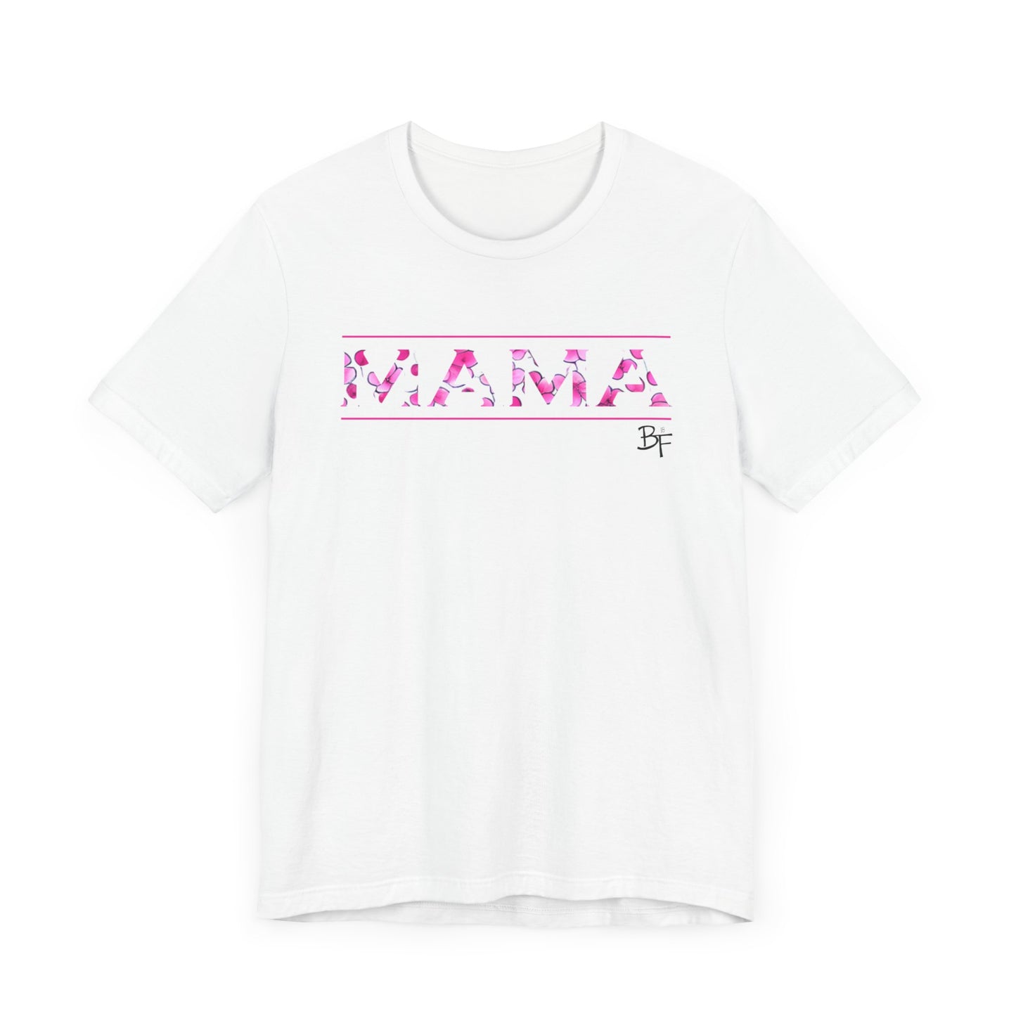 Pink Flower MAMA Bella Canvas Tee