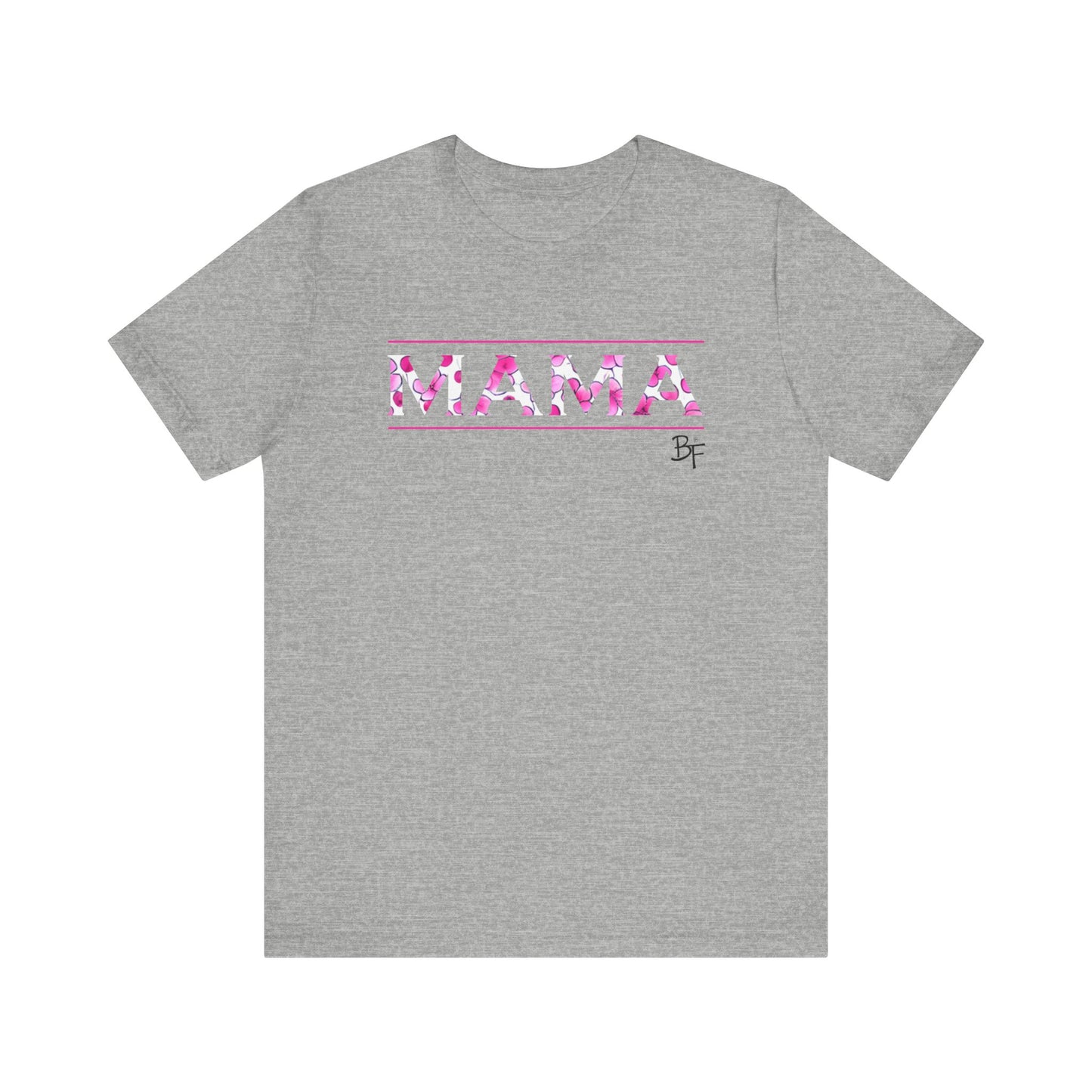 Pink Flower MAMA Bella Canvas Tee