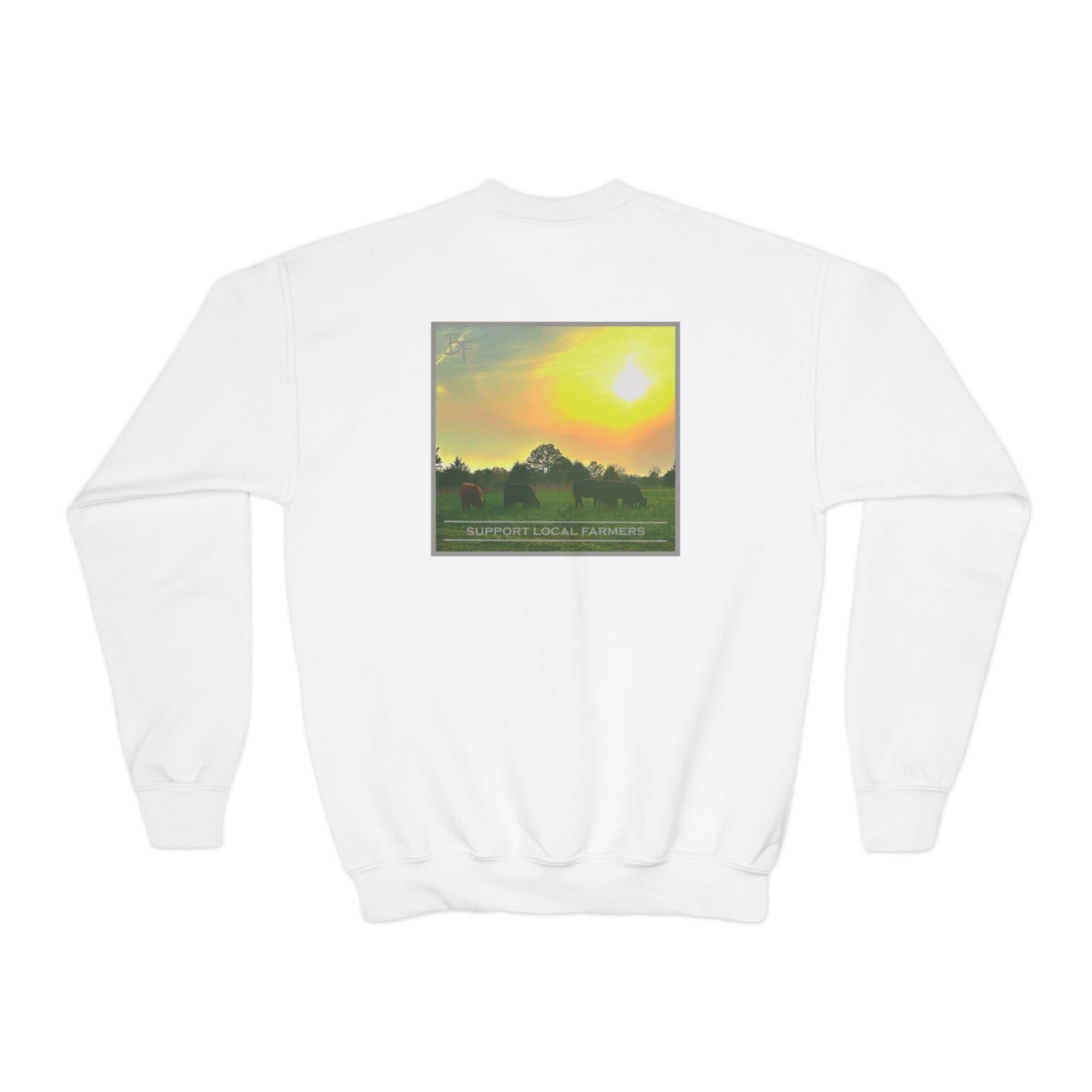 Support Local Farmers Kids Crewneck Sweatshirt