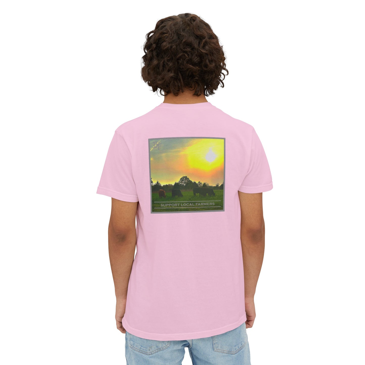 Support Local Farmers Comfort Colors Pocket Tee