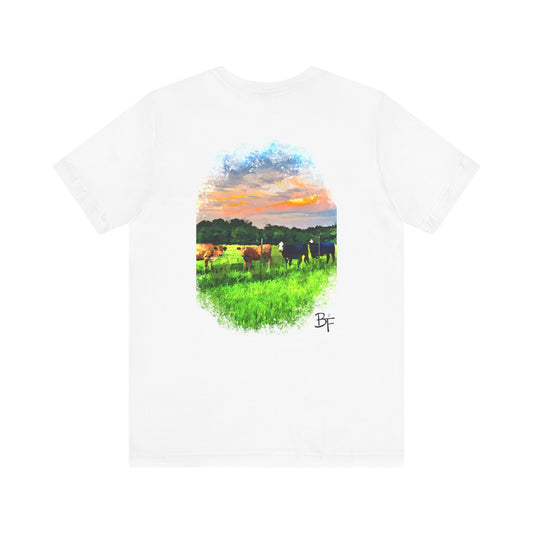 Sweet Summertime Cow Adult Tee