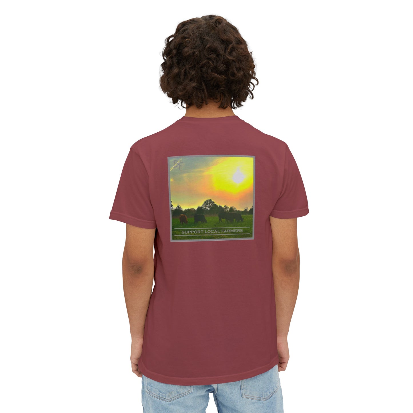 Support Local Farmers Comfort Colors Pocket Tee