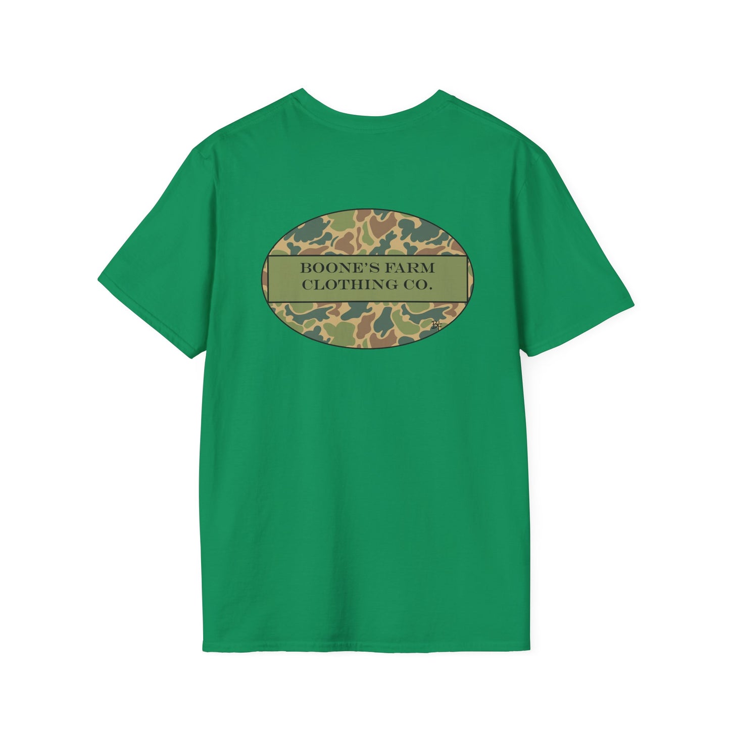 Camo Boone's Farm Logo Adult Tee