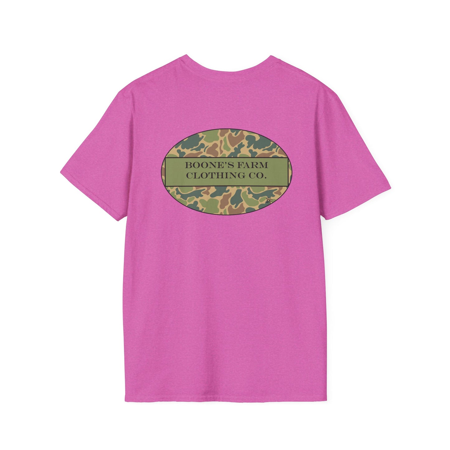 Camo Boone's Farm Logo Adult Tee