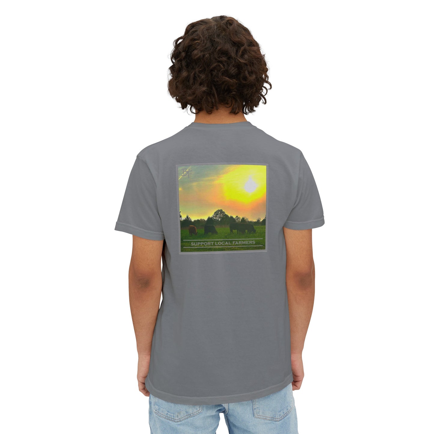 Support Local Farmers Comfort Colors Pocket Tee