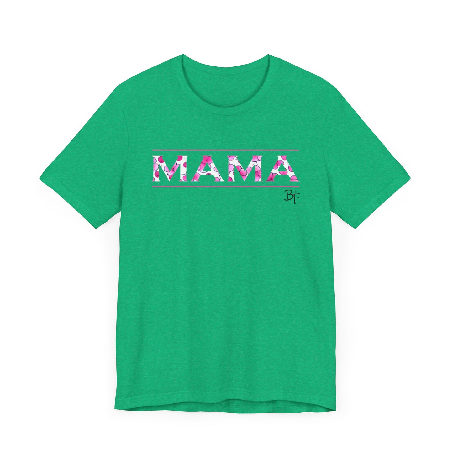 Pink Flower MAMA Bella Canvas Tee