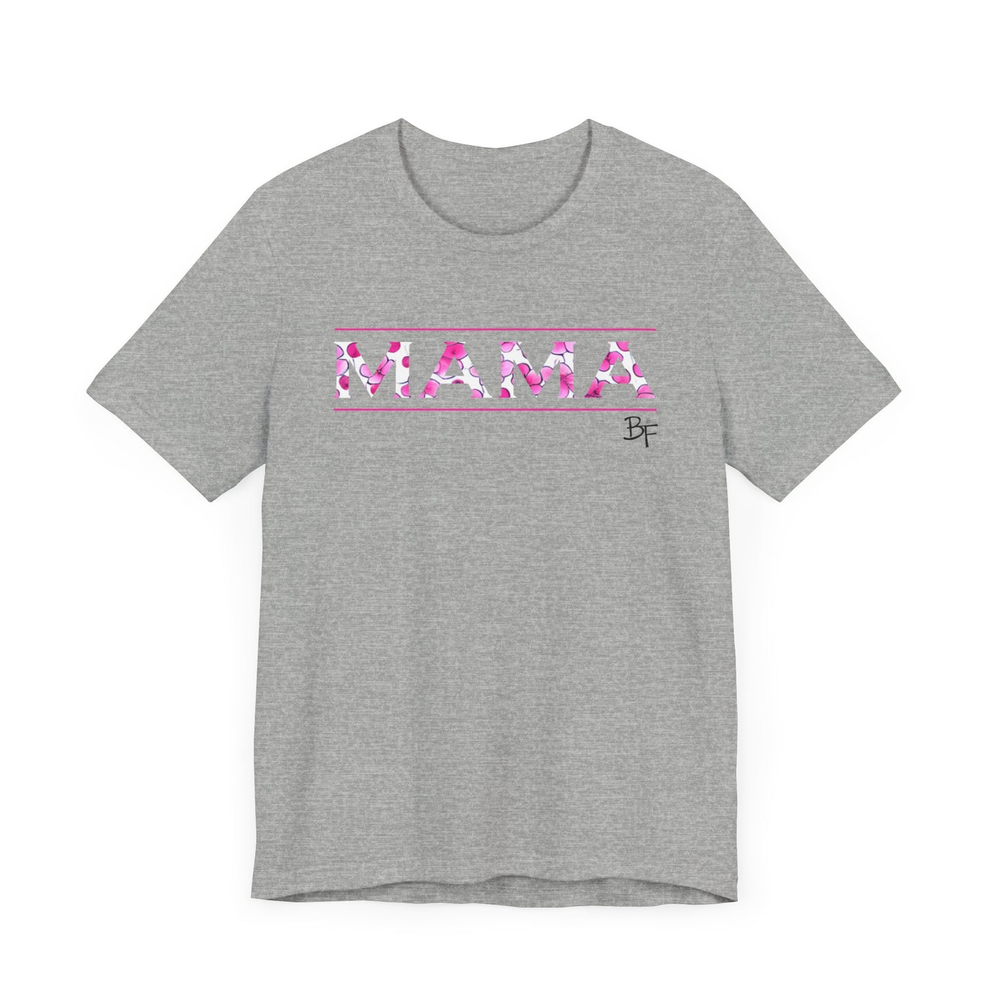 Pink Flower MAMA Bella Canvas Tee